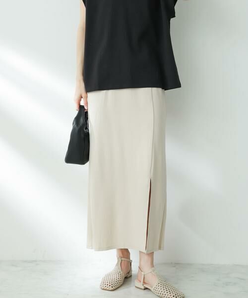 SENSE OF PLACE by URBAN RESEARCH / センスオブプレイス バイ アーバンリサーチ スカート | スリットペンシルスカート(ライトベージュ)
