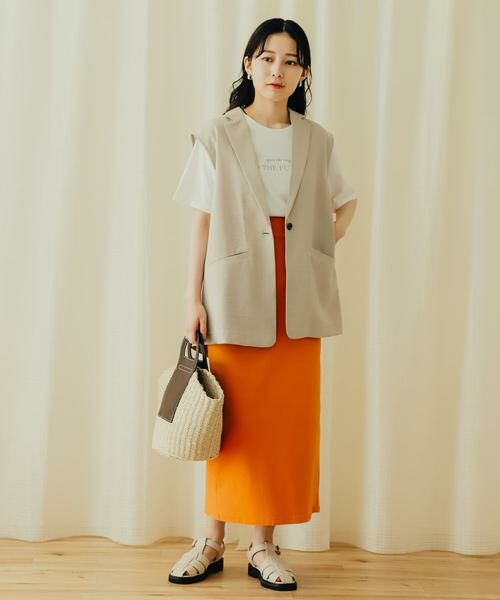 SENSE OF PLACE by URBAN RESEARCH / センスオブプレイス バイ アーバンリサーチ スカート | ストレッチサスツキハイウエストスカート | 詳細5