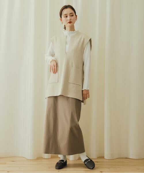 SENSE OF PLACE by URBAN RESEARCH / センスオブプレイス バイ アーバンリサーチ スカート | ストレッチサスツキハイウエストスカート | 詳細24