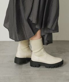 SENSE OF PLACE by URBAN RESEARCH / センスオブプレイス バイ アーバンリサーチ ブーツ（ショート丈） | ボリュームソールニットブーツ