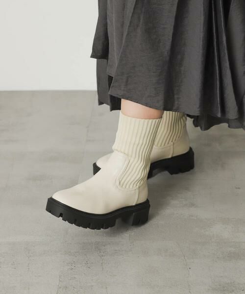 SENSE OF PLACE by URBAN RESEARCH / センスオブプレイス バイ アーバンリサーチ ブーツ（ショート丈） | ボリュームソールニットブーツ | 詳細1