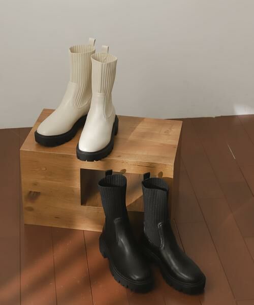 SENSE OF PLACE by URBAN RESEARCH / センスオブプレイス バイ アーバンリサーチ ブーツ（ショート丈） | ボリュームソールニットブーツ | 詳細5