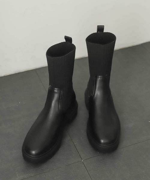 SENSE OF PLACE by URBAN RESEARCH / センスオブプレイス バイ アーバンリサーチ ブーツ（ショート丈） | ボリュームソールニットブーツ | 詳細15