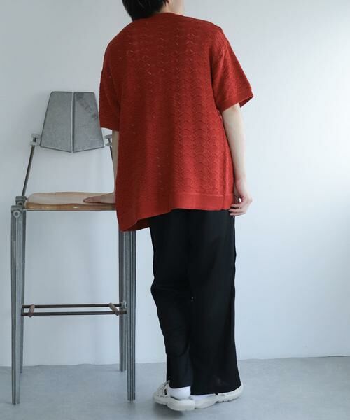 SENSE OF PLACE by URBAN RESEARCH / センスオブプレイス バイ アーバンリサーチ カーディガン・ボレロ | 『ユニセックス』『洗濯可』レースアミカーディガン(5分袖) | 詳細13