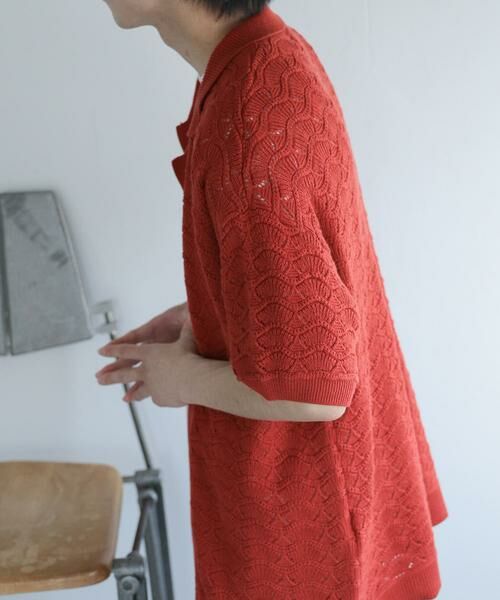 SENSE OF PLACE by URBAN RESEARCH / センスオブプレイス バイ アーバンリサーチ カーディガン・ボレロ | 『ユニセックス』『洗濯可』レースアミカーディガン(5分袖) | 詳細9