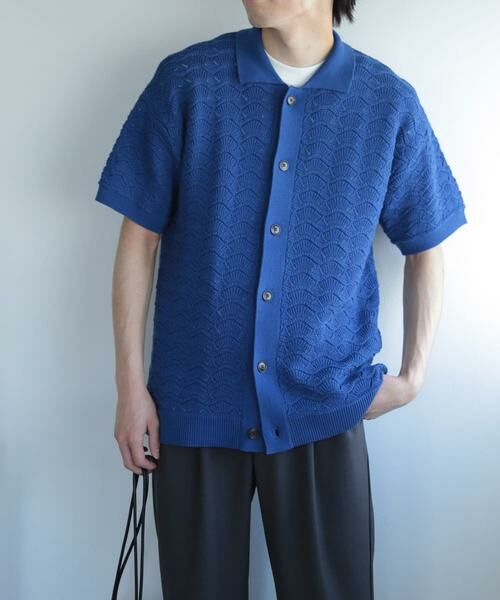 SENSE OF PLACE by URBAN RESEARCH / センスオブプレイス バイ アーバンリサーチ カーディガン・ボレロ | 『ユニセックス』『洗濯可』レースアミカーディガン(5分袖) | 詳細18