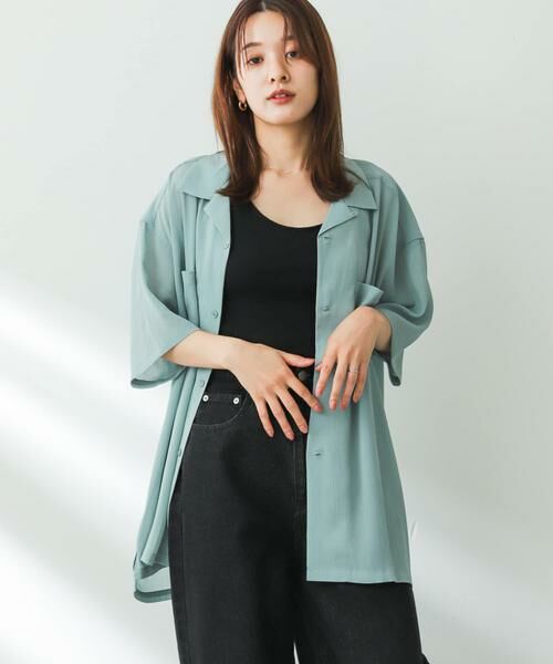 SENSE OF PLACE by URBAN RESEARCH / センスオブプレイス バイ アーバンリサーチ シャツ・ブラウス | シアーシャンブレーオープンカラーシャツ | 詳細24