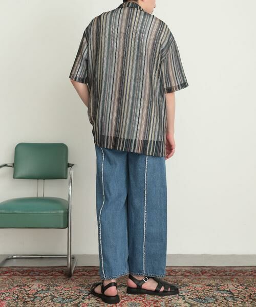 SENSE OF PLACE by URBAN RESEARCH / センスオブプレイス バイ アーバンリサーチ シャツ・ブラウス | マルチストライプレースシャツ(5分袖) | 詳細6