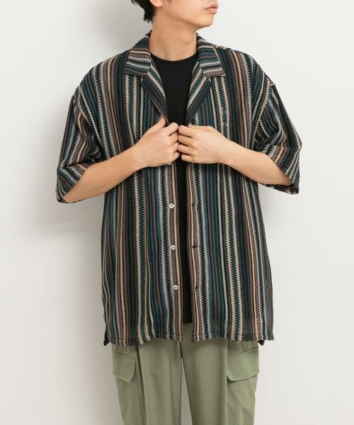 SENSE OF PLACE by URBAN RESEARCH / センスオブプレイス バイ アーバンリサーチ シャツ・ブラウス | マルチストライプレースシャツ(5分袖) | 詳細7