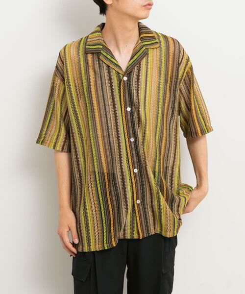 SENSE OF PLACE by URBAN RESEARCH / センスオブプレイス バイ アーバンリサーチ シャツ・ブラウス | マルチストライプレースシャツ(5分袖) | 詳細13