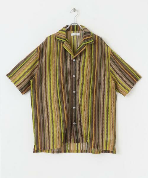 SENSE OF PLACE by URBAN RESEARCH / センスオブプレイス バイ アーバンリサーチ シャツ・ブラウス | マルチストライプレースシャツ(5分袖) | 詳細22