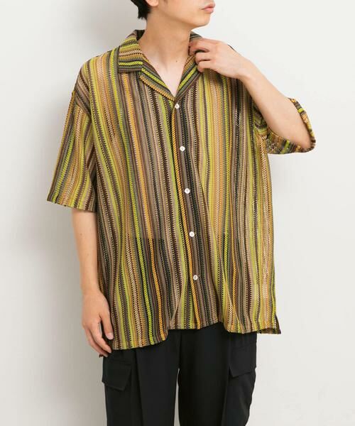 SENSE OF PLACE by URBAN RESEARCH / センスオブプレイス バイ アーバンリサーチ シャツ・ブラウス | マルチストライプレースシャツ(5分袖) | 詳細14