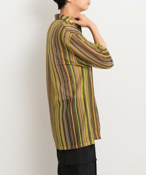 SENSE OF PLACE by URBAN RESEARCH / センスオブプレイス バイ アーバンリサーチ シャツ・ブラウス | マルチストライプレースシャツ(5分袖) | 詳細15