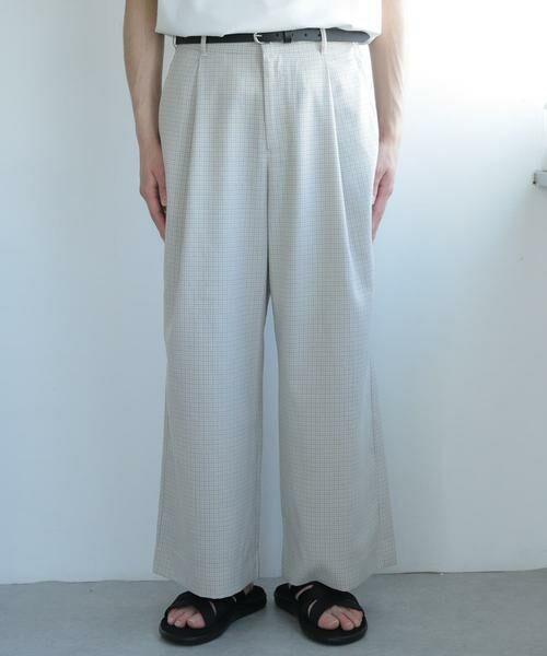 SENSE OF PLACE by URBAN RESEARCH / センスオブプレイス バイ アーバンリサーチ その他パンツ | 『セットアップ対応』『イージーケア』チェックリネンライクボリュームワイドパンツ | 詳細11