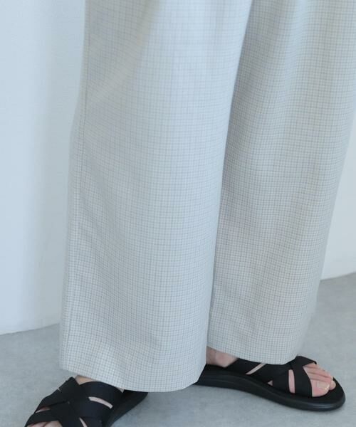 SENSE OF PLACE by URBAN RESEARCH / センスオブプレイス バイ アーバンリサーチ その他パンツ | 『セットアップ対応』『イージーケア』チェックリネンライクボリュームワイドパンツ | 詳細14