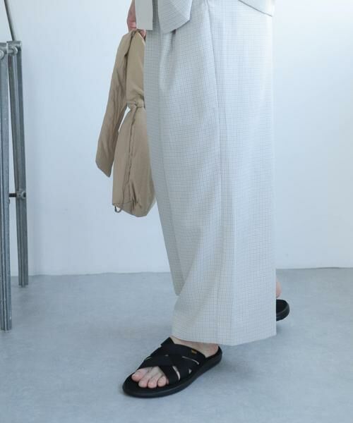 SENSE OF PLACE by URBAN RESEARCH / センスオブプレイス バイ アーバンリサーチ その他パンツ | 『セットアップ対応』『イージーケア』チェックリネンライクボリュームワイドパンツ | 詳細3