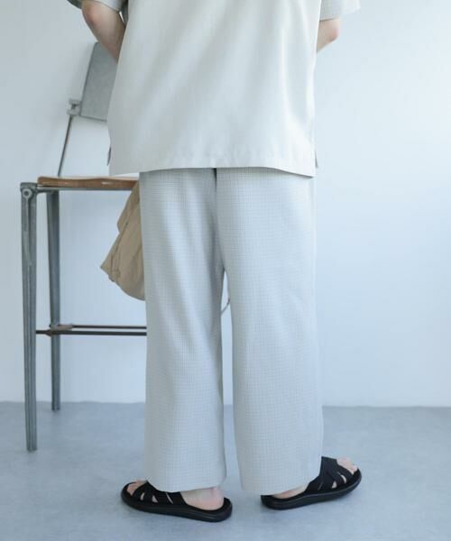 SENSE OF PLACE by URBAN RESEARCH / センスオブプレイス バイ アーバンリサーチ その他パンツ | 『セットアップ対応』『イージーケア』チェックリネンライクボリュームワイドパンツ | 詳細6
