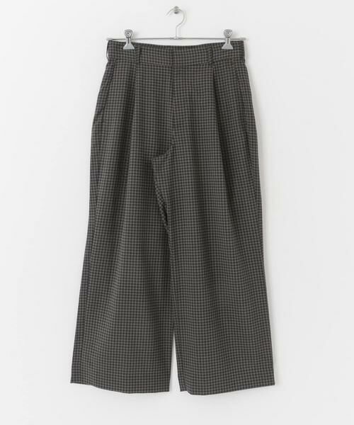 SENSE OF PLACE by URBAN RESEARCH / センスオブプレイス バイ アーバンリサーチ その他パンツ | 『セットアップ対応』『イージーケア』チェックリネンライクボリュームワイドパンツ | 詳細30
