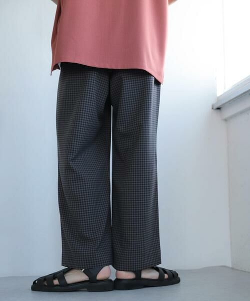 SENSE OF PLACE by URBAN RESEARCH / センスオブプレイス バイ アーバンリサーチ その他パンツ | 『セットアップ対応』『イージーケア』チェックリネンライクボリュームワイドパンツ | 詳細26