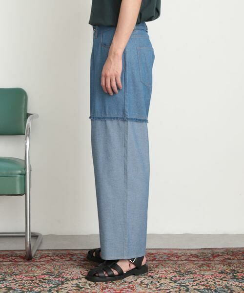 SENSE OF PLACE by URBAN RESEARCH / センスオブプレイス バイ アーバンリサーチ デニムパンツ | デニムフリンジシャンブレーワイドパンツ | 詳細11