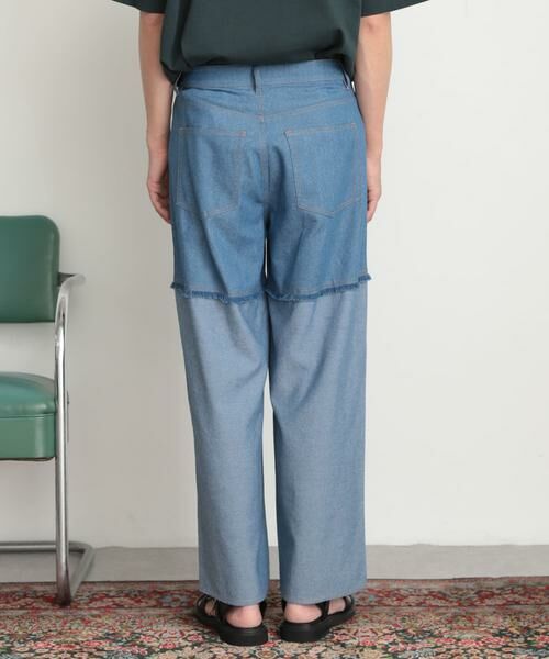SENSE OF PLACE by URBAN RESEARCH / センスオブプレイス バイ アーバンリサーチ デニムパンツ | デニムフリンジシャンブレーワイドパンツ | 詳細12