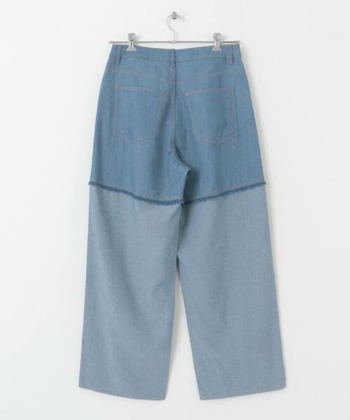 SENSE OF PLACE by URBAN RESEARCH / センスオブプレイス バイ アーバンリサーチ デニムパンツ | デニムフリンジシャンブレーワイドパンツ | 詳細20