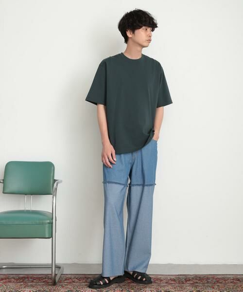 SENSE OF PLACE by URBAN RESEARCH / センスオブプレイス バイ アーバンリサーチ デニムパンツ | デニムフリンジシャンブレーワイドパンツ | 詳細7