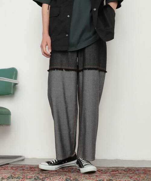 SENSE OF PLACE by URBAN RESEARCH / センスオブプレイス バイ アーバンリサーチ デニムパンツ | デニムフリンジシャンブレーワイドパンツ | 詳細22