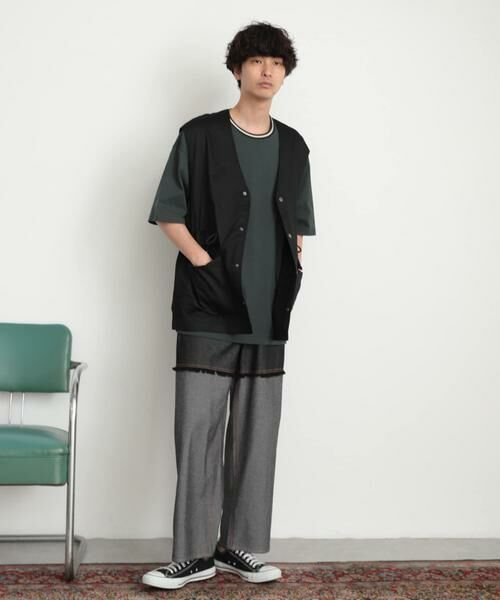 SENSE OF PLACE by URBAN RESEARCH / センスオブプレイス バイ アーバンリサーチ デニムパンツ | デニムフリンジシャンブレーワイドパンツ | 詳細27