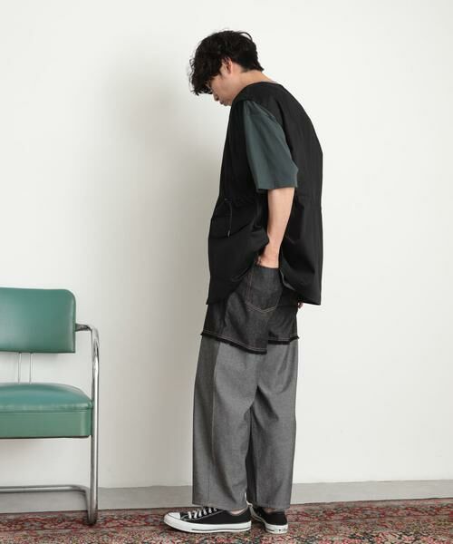 SENSE OF PLACE by URBAN RESEARCH / センスオブプレイス バイ アーバンリサーチ デニムパンツ | デニムフリンジシャンブレーワイドパンツ | 詳細28