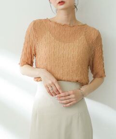 SENSE OF PLACE by URBAN RESEARCH / センスオブプレイス バイ アーバンリサーチ Tシャツ | ウェーブパターンシアートップ(5分袖)