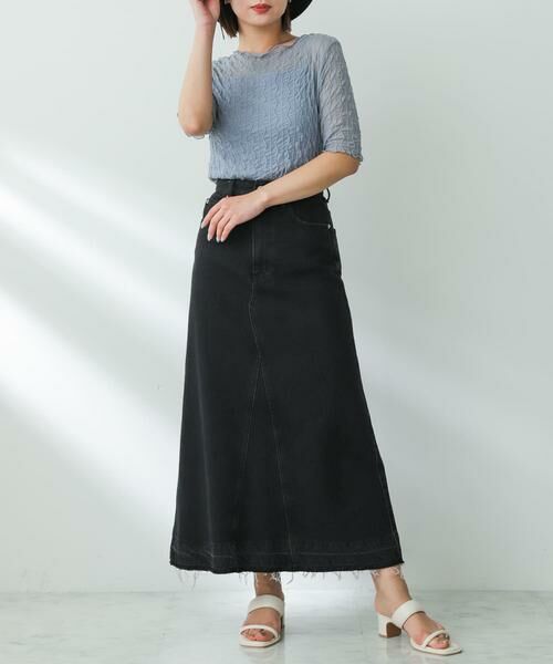 SENSE OF PLACE by URBAN RESEARCH / センスオブプレイス バイ アーバンリサーチ Tシャツ | ウェーブパターンシアートップ(5分袖) | 詳細8