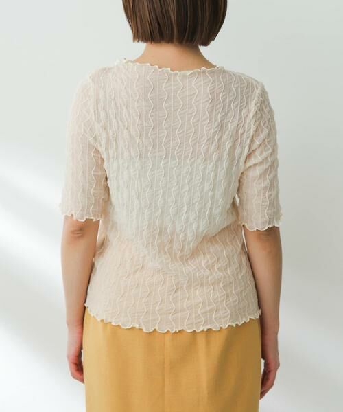 SENSE OF PLACE by URBAN RESEARCH / センスオブプレイス バイ アーバンリサーチ Tシャツ | ウェーブパターンシアートップ(5分袖) | 詳細20