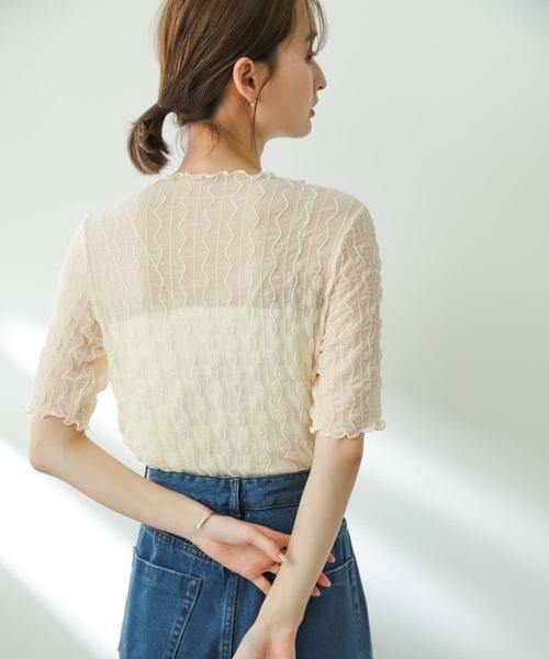 SENSE OF PLACE by URBAN RESEARCH / センスオブプレイス バイ アーバンリサーチ Tシャツ | ウェーブパターンシアートップ(5分袖) | 詳細12