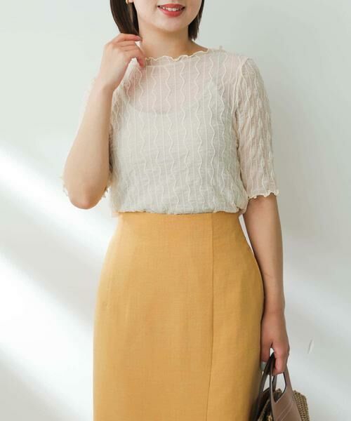 SENSE OF PLACE by URBAN RESEARCH / センスオブプレイス バイ アーバンリサーチ Tシャツ | ウェーブパターンシアートップ(5分袖) | 詳細15