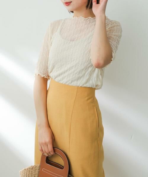 SENSE OF PLACE by URBAN RESEARCH / センスオブプレイス バイ アーバンリサーチ Tシャツ | ウェーブパターンシアートップ(5分袖) | 詳細16