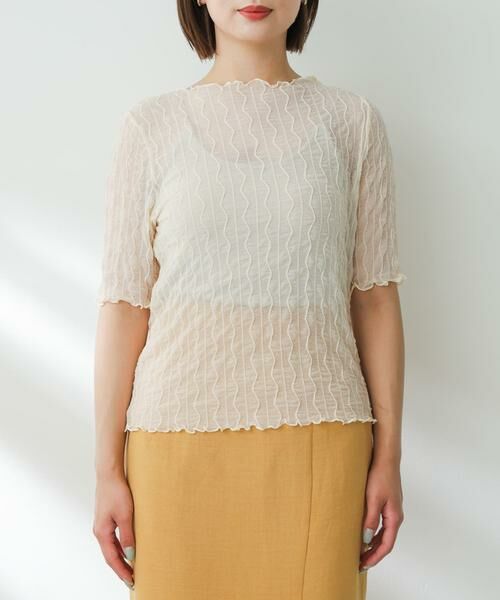 SENSE OF PLACE by URBAN RESEARCH / センスオブプレイス バイ アーバンリサーチ Tシャツ | ウェーブパターンシアートップ(5分袖) | 詳細18