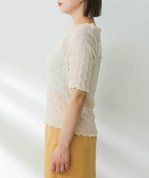 SENSE OF PLACE by URBAN RESEARCH / センスオブプレイス バイ アーバンリサーチ Tシャツ | ウェーブパターンシアートップ(5分袖) | 詳細19