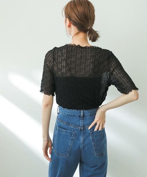 SENSE OF PLACE by URBAN RESEARCH / センスオブプレイス バイ アーバンリサーチ Tシャツ | ウェーブパターンシアートップ(5分袖) | 詳細26