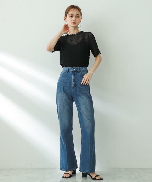 SENSE OF PLACE by URBAN RESEARCH / センスオブプレイス バイ アーバンリサーチ Tシャツ | ウェーブパターンシアートップ(5分袖) | 詳細27