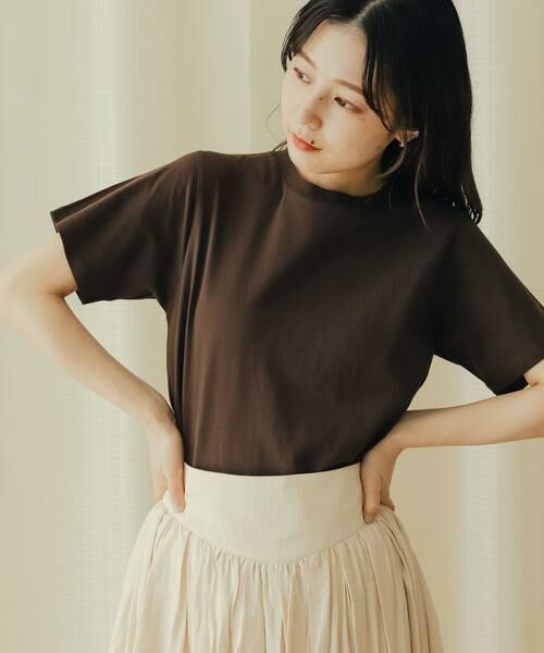 SENSE OF PLACE by URBAN RESEARCH / センスオブプレイス バイ アーバンリサーチ Tシャツ | コットンクルーネックTシャツ(半袖)(ブラウン)