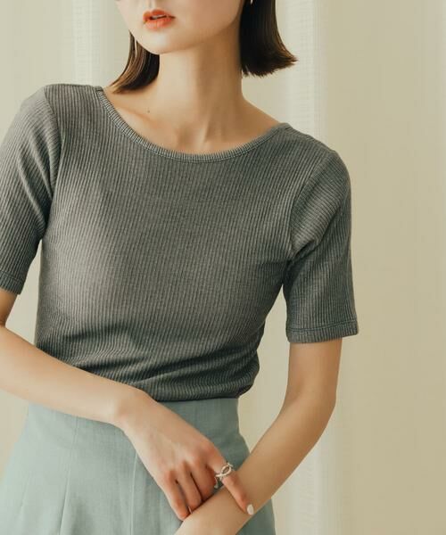 SENSE OF PLACE by URBAN RESEARCH / センスオブプレイス バイ アーバンリサーチ Tシャツ | 2WAYメランジリブTシャツ(半袖) | 詳細6