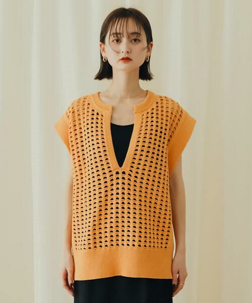 SENSE OF PLACE by URBAN RESEARCH / センスオブプレイス バイ アーバンリサーチ ベスト | ホールメッシュキーネックニットベスト | 詳細11