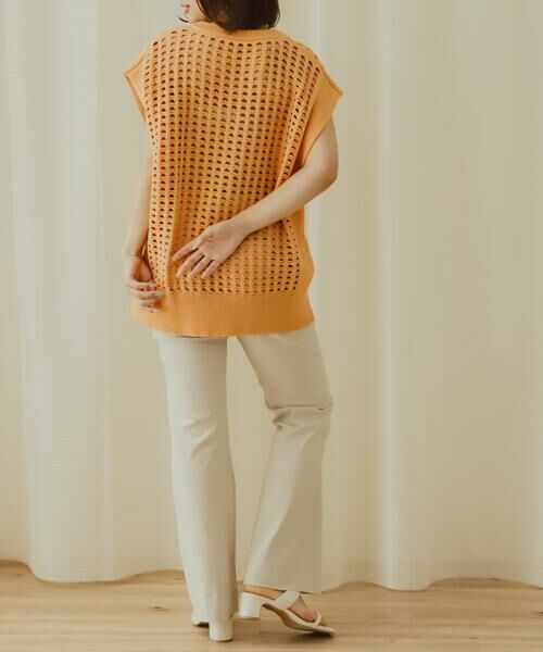 SENSE OF PLACE by URBAN RESEARCH / センスオブプレイス バイ アーバンリサーチ ベスト | ホールメッシュキーネックニットベスト | 詳細3