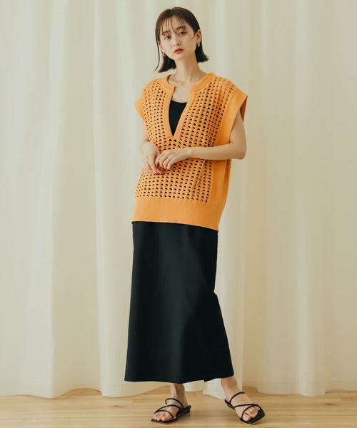 SENSE OF PLACE by URBAN RESEARCH / センスオブプレイス バイ アーバンリサーチ ベスト | ホールメッシュキーネックニットベスト | 詳細8