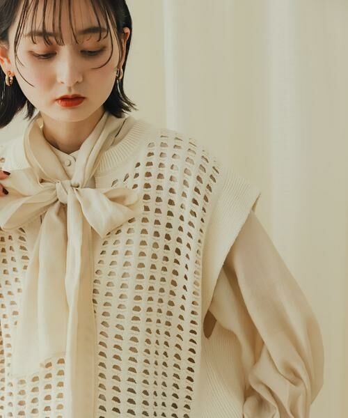 SENSE OF PLACE by URBAN RESEARCH / センスオブプレイス バイ アーバンリサーチ ベスト | ホールメッシュキーネックニットベスト | 詳細20