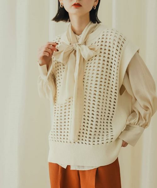 SENSE OF PLACE by URBAN RESEARCH / センスオブプレイス バイ アーバンリサーチ ベスト | ホールメッシュキーネックニットベスト | 詳細21