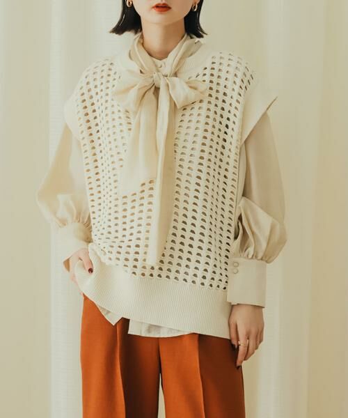 SENSE OF PLACE by URBAN RESEARCH / センスオブプレイス バイ アーバンリサーチ ベスト | ホールメッシュキーネックニットベスト | 詳細22