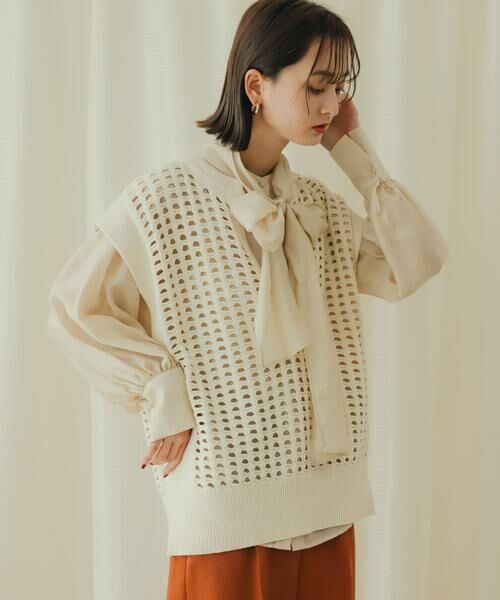 SENSE OF PLACE by URBAN RESEARCH / センスオブプレイス バイ アーバンリサーチ ベスト | ホールメッシュキーネックニットベスト | 詳細23