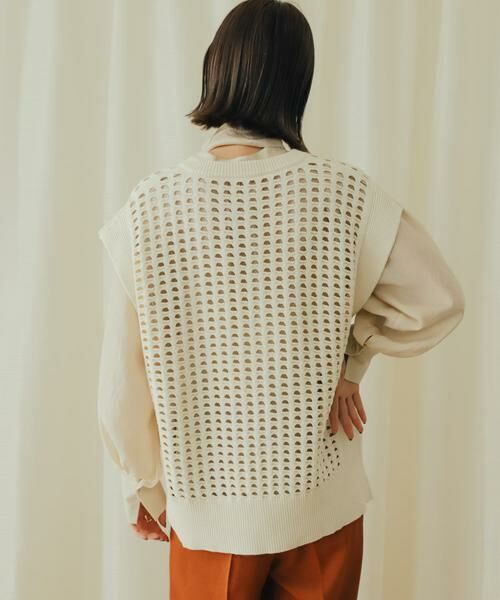 SENSE OF PLACE by URBAN RESEARCH / センスオブプレイス バイ アーバンリサーチ ベスト | ホールメッシュキーネックニットベスト | 詳細24